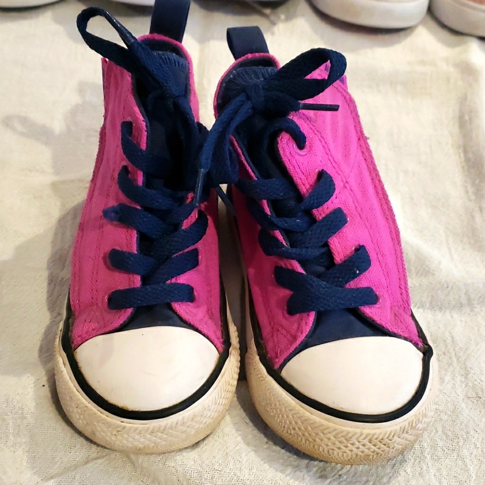 Fuschia and Navy high tops